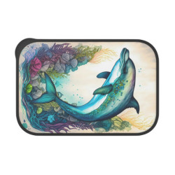 Dolphin Aquatic Design Eco-Friendly Bento Box with Band and Utensils