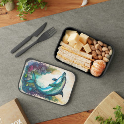 Dolphin Aquatic Design Eco-Friendly Bento Box with Band and Utensils