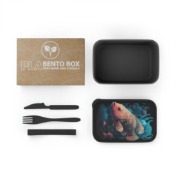 Coral Grouper Aquatic Design Eco-Friendly Bento Box with Band and Utensils