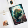 Parrotfish Aquatic Design Spiral Notebook - Ruled Line, 8" x 6"