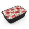 Red Poppy Flower Eco-Friendly Bento Box with Band and Utensils