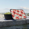 Red Poppy Flower Eco-Friendly Bento Box with Band and Utensils