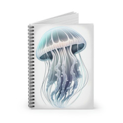 Jellyfish Design Spiral Notebook - Ruled Line, 8" x 6"