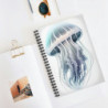 Jellyfish Design Spiral Notebook - Ruled Line, 8" x 6"