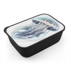 Jellyfish Design Eco-Friendly Bento Box with Band and Utensils