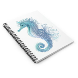 Seahorse Design Spiral Notebook - Ruled Line, 8" x 6"