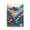 Hills and Flowers Whimsical Landscape Design in Cool Tones, Journal, Matte,  8" x 5.7"
