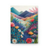 Hills and Flowers Whimsical Landscape Design in Cool Tones, Journal, Matte,  8" x 5.7"