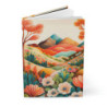 Hills and Flowers Whimsical Landscape Design in Fall Tones, Journal, Matte,  8" x 5.7"