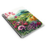 Hills and Flowers Whimsical Landscape Spring Design, Spiral Notebook - Ruled Line, 8" x 6"