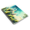 Beach and Sea Whimsical Summer Landscape Design, Spiral Notebook - Ruled Line, 8" x 6"