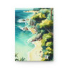 Beach and Sea Whimsical Landscape Summer Design, Journal, Matte,  8" x 5.7"