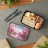 Riverside Cherry Blossom Trees Landscape Design Eco-Friendly Bento Box with Band and Utensils