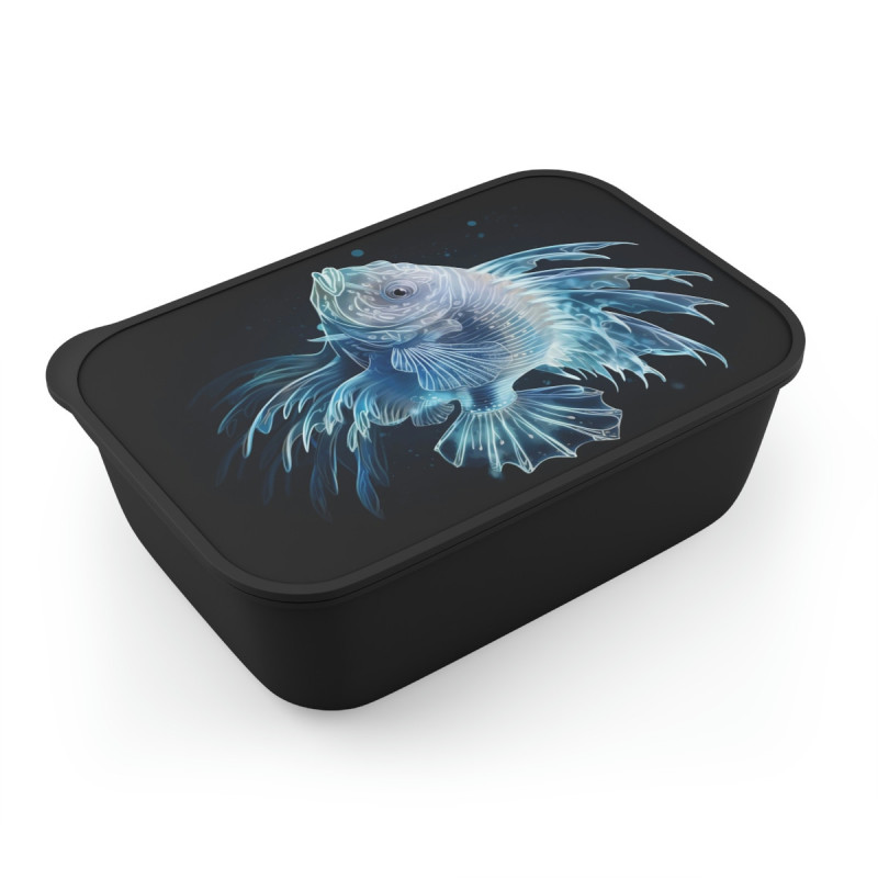 Ethereal Lionfish Design Eco-Friendly Bento Box with Band and Utensils