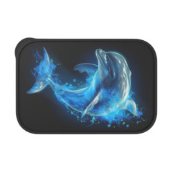 Ethereal Dolphin Design Eco-Friendly Bento Box with Band and Utensils