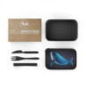 Ethereal Whale Design Eco-Friendly Bento Box with Band and Utensils