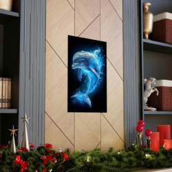 Ethereal Dolphin Premium Matte Vertical Poster 20" x 30" Poster