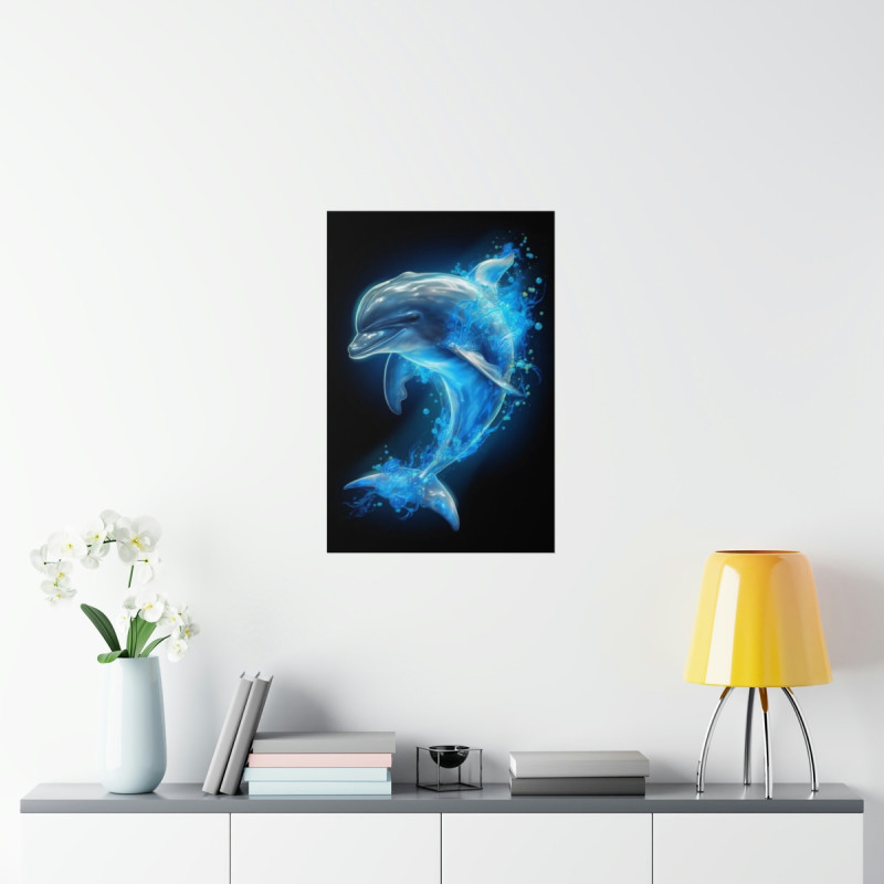 Ethereal Dolphin Premium Matte Vertical Poster 20" x 30" Poster