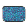 Glitter Style Aqua and Purple Pattern Bento Box with Band and Utensils