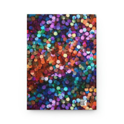 Rainbow Colored Sequin Pattern Hardcover Journal, Matte,  8" x 5.7"