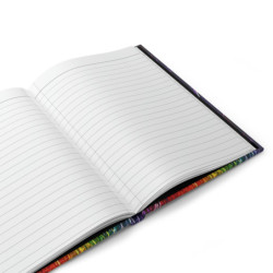 Rainbow Tinsel Pattern Hardcover Journal, Matte,  8" x 5.7"