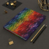 Rainbow Tinsel Pattern Hardcover Journal, Matte,  8" x 5.7"