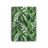 Lily of the Valley Pattern Spiral Notebook - Ruled Line, 8" x 6"