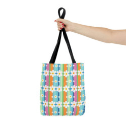 Pastel Daisy Pattern Tote Bag