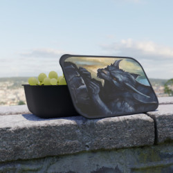 Gothic Gargoyle Eco-Friendly Bento Box with Band and Utensils