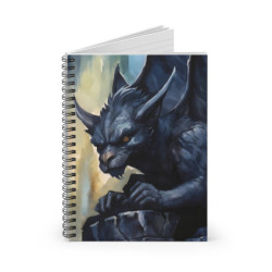 Gothic Gargoyle Spiral Notebook - Ruled Line, 8" x 6"