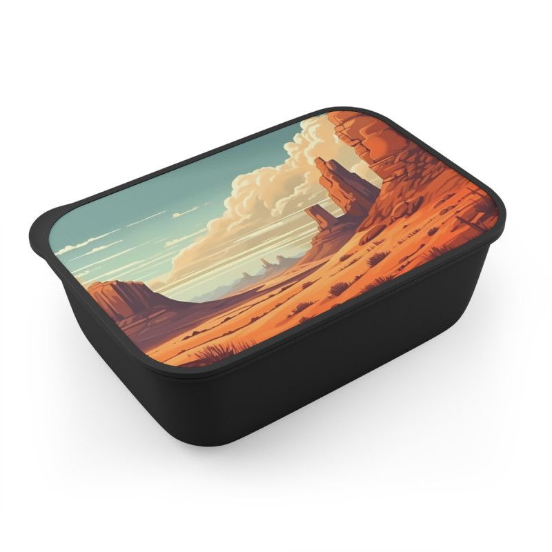 Montana Mountains Lunch Box, Bento Box for Adults, Personalized