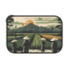 Vast Paddy Field Landscape Design Eco-Friendly Bento Box with Band and Utensils