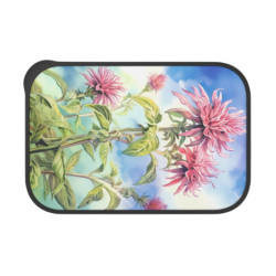 Bee Balm Wildflower Eco-Friendly Bento Box with Band and Utensils