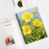 Evening Primrose Wildflower Spiral Notebook - Ruled Line, 8" x 6"