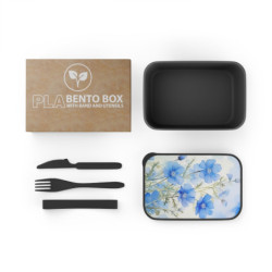 Baby Blue Eyes  Eco-Friendly Bento Box with Band and Utensils