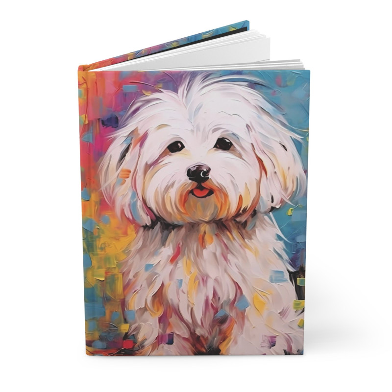 Maltese Dog Journal, Matte,  8" x 5.7"