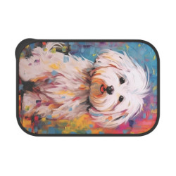 Maltese Dog Eco-Friendly Bento Box with Band and Utensils