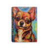 Chihuahua Dog Bright Spiral Notebook - Ruled Line, 8" x 6"