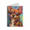 Chihuahua Dog Bright Spiral Notebook - Ruled Line, 8" x 6"