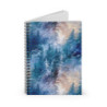 Abstract Wintry Forest Pattern Spiral Notebook - Ruled Line, 8" x 6"