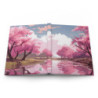 Riverside Cherry Blossom Trees Landscape Design, Journal, Matte,  8" x 5.7"