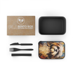 Shih Tzu Dog Eco-Friendly Bento Box with Band and Utensils