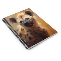 Hyena Portrait Spiral Notebook - Ruled Line, 8" x 6"