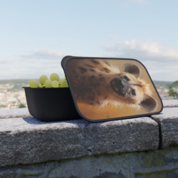 Hyena Portrait Eco-Friendly Bento Box with Band and Utensils