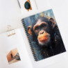 Chimpanzee Portrait Spiral Notebook - Ruled Line, 8" x 6"