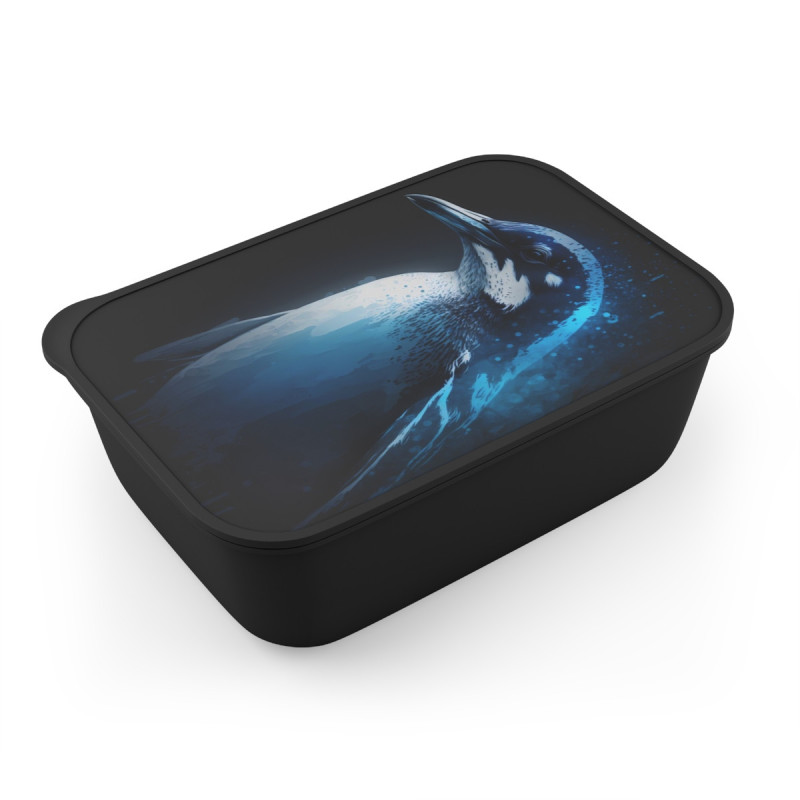 Ethereal Penguin Design Eco-Friendly Bento Box with Band and Utensils