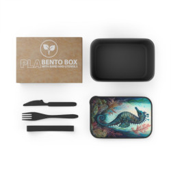 Seahorse Aquatic Design Eco-Friendly Bento Box with Band and Utensils