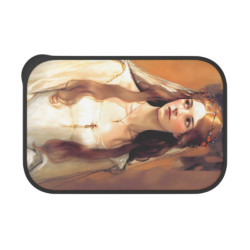 "Damsel Marian Touched By Integrity" Pre Raphaelite Inspired Medieval Maiden Bento Box with Band and Utensils