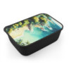 Beach and Sea Whimsical Landscape Summer Design Eco-Friendly Bento Box with Band and Utensils