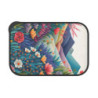 Hills and Flowers Whimsical Landscape Design in Cool Tones Eco-Friendly Bento Box with Band and Utensils